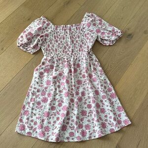 Universal Thread White Dress with Pink Floral Print XSmall